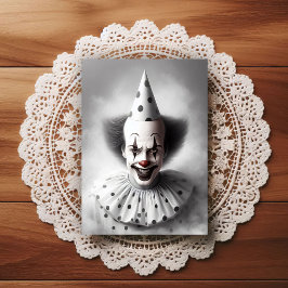 Modern Day Creepy Clown Portrait  Briefkaart