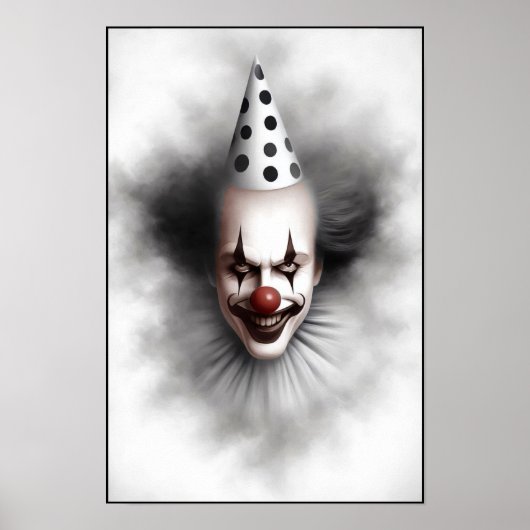 Modern Day Creepy Clown Portrait Poster (Voorkant)