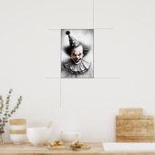 Modern Day Creepy Clown Portrait  Poster (Keuken)