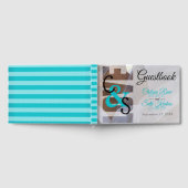 Modern Day Love - Turquoise bruiloft gastenboek (Volledig)