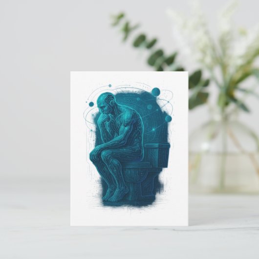 Modern Day Thinker Briefkaart (Staand voorkant)