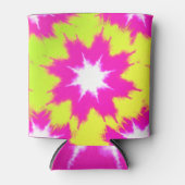 Modern Dazzle Roos Green Yellow Tie Dye Blikjeskoeler (Voorkant)