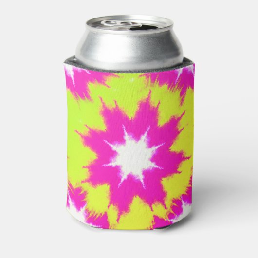 Modern Dazzle Roos Green Yellow Tie Dye Blikjeskoeler