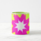 Modern Dazzle Roos Green Yellow Tie Dye Mok (Midden)