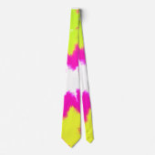 Modern Dazzle Roos Green Yellow Tie Dye Stropdas (Voorkant)