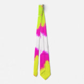 Modern Dazzle Roos Green Yellow Tie Dye Stropdas (Achterkant)
