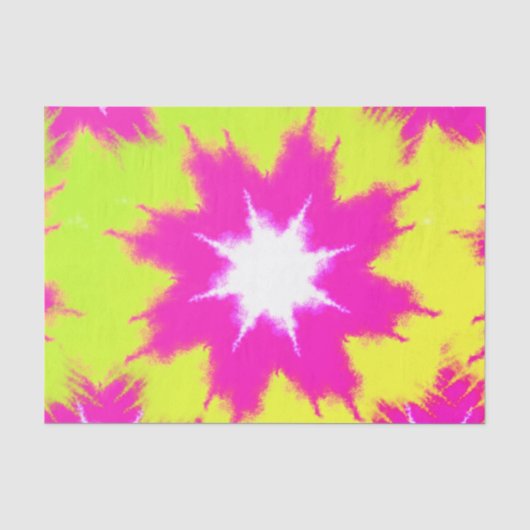 Modern Dazzle Roos Green Yellow Tie Dye Tissuepapier (Voorkant)