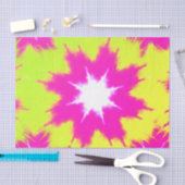 Modern Dazzle Roos Green Yellow Tie Dye Tissuepapier (Craft)