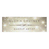 Modern Dazzle Sparking Bokeh Glitter Naambadge (Voorkant)