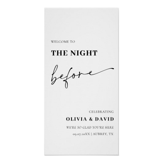 Modern de avond voor repetitie diner Poster (Voorkant)