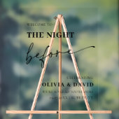 Modern de avond voor repetitie diner teken acryl bord (Neutraal)