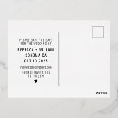 Modern de Foto van het Band van het Manuscript spa Folie Uitnodiging Briefkaart (Achterkant)