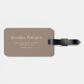 Modern de heer Groom Husband Wedding Couples Bagagelabel (Achterkant horizontaal)