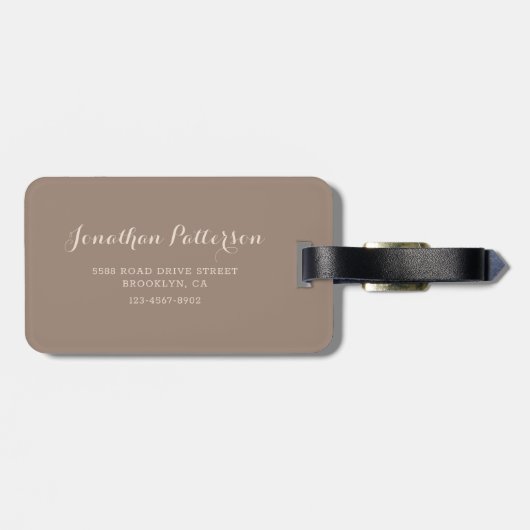 Modern de heer Groom Husband Wedding Couples Bagagelabel (Achterkant horizontaal)