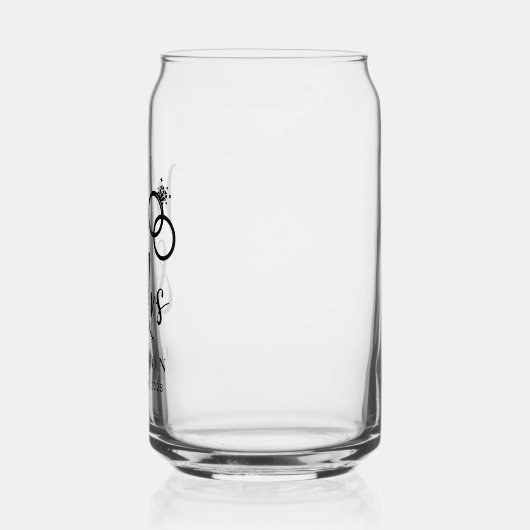 Modern de heer Mrs Wedding Blikvorm Glas (Links)