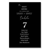 Modern de Nacht Voor Bruiloft Zittinggrafiek Kaart (Achterkant)