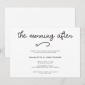 Modern De Ochtend Na Post Bruiloft Brunch Kaart (Voorkant / Achterkant)
