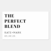 Modern De perfecte mix bruiloft koffie gunst Rechthoekige Sticker (Voorkant)