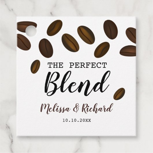 Modern De perfecte mix koffie bruiloft Bedankjes Labels (Voorkant)