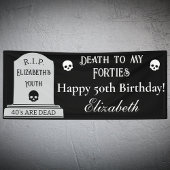 Modern Death to My 40s Black 50th Birthday Party Spandoek
