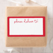 Modern Deckle gelieve te leveren aan adresetiket Etiket (Insitu)