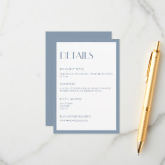 Modern Deco Blue Details Behuizing Kaart