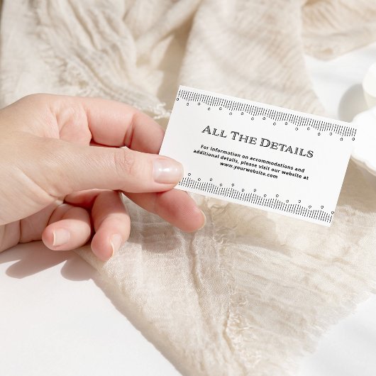 Modern Deco | Details zwart-witbruiloft Informatiekaartje