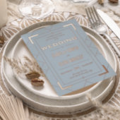 Modern Deco Dusty Blue I Folie Invitation Folie Uitnodiging