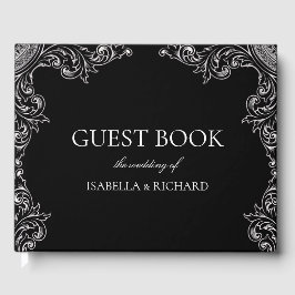 Modern Deco | Elegant Black and White Wedding Gastenboek