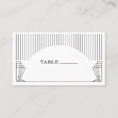 Modern Deco | Elegant Black and White Wedding Plaatskaartje (Voorkant)