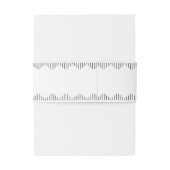 Modern Deco | Elegant Black and White Wedding Uitnodigingen Wikkel (Achterkant Voorbeeld)