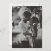 Modern Deco | Elegant Black en Gold Photo Back Save The Date (Achterkant)