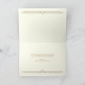Modern Deco | Elegant Ivory en Gold Wedding Bedankkaart (Binnen)