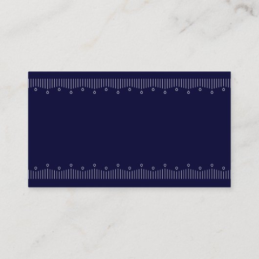 Modern Deco | Elegant Navy Blue en White — Gegeven Informatiekaartje (Achterkant)