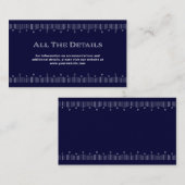 Modern Deco | Elegant Navy Blue en White — Gegeven Informatiekaartje (Voorkant / Achterkant)