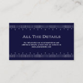 Modern Deco | Elegant Navy Blue en White — Gegeven Informatiekaartje (Voorkant)