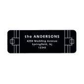 Modern Deco | Elegant Onyx zwart-wit Etiket (Voorkant)