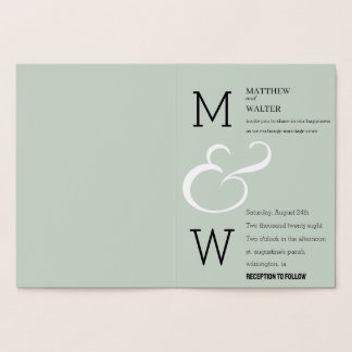 Modern Deco Elegant Romance Wedding Folie Kaarten