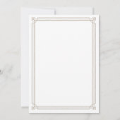 Modern Deco | Elegante Nep-Goud en Witte Foto Save The Date (Achterkant)