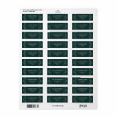 Modern Deco | Emerald Green en Champagne Gold Etiket (Full Sheet)