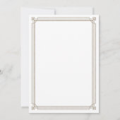 Modern Deco | Faux Gold en White Baptism Kaart (Achterkant)