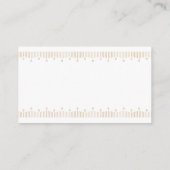 Modern Deco | Faux Gold en White Wedding Details Informatiekaartje (Achterkant)