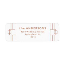 Modern Deco | Faux Roos Gold en White