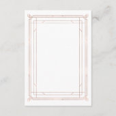 Modern Deco | Faux Roos Gold Wedding Guest — Gegev Informatiekaartje (Achterkant)