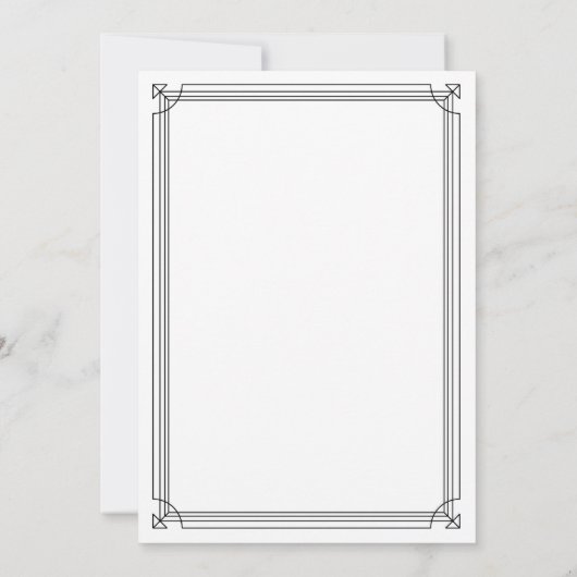 Modern Deco | Foto van Elegant Black en White Save The Date (Achterkant)