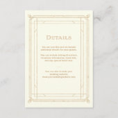 Modern Deco | Gouden en ivoorkleurige details voor Informatiekaartje (Voorkant)