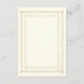 Modern Deco | Gouden en ivoorkleurige details voor Informatiekaartje (Achterkant)