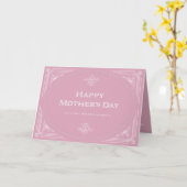Modern Deco | Happy Mothers Day Pink Kaart (Gele Bloem)
