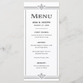 Modern Deco | Klassieke Zwart en Wit Menu (Voorkant)