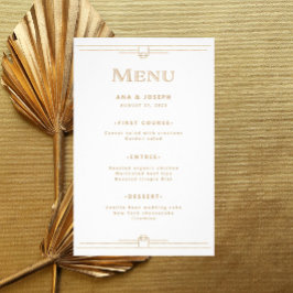 Modern Deco | Menu Elegant Gold en White Wedding